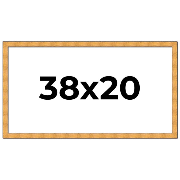38x20 Frame Gold Rustic Solid Wood Picture Frame | 1.25 Inch Wide Moulding | Rustique Gold