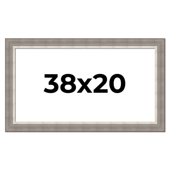 38x20 Frame Grey Real Wood Picture Frame Width 2.75 Inches | Interior Frame Depth 0.5 Inches |