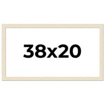 38x20 Frame White Real Wood Picture Frame Width 1.5 inches | Interior Frame Depth 0.5 inches | Barn