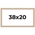 thumbnail image 1 of 38x20 Frame White Real Wood Picture Frame Width 1.5 inches | Interior Frame Depth 0.5 inches |, 1 of 8