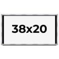 thumbnail image 1 of 38x20 Shadow Box Frame Silver | 1.375 Inches Deep Real Wood Contemporary Shadowbox Display Frame |, 1 of 7