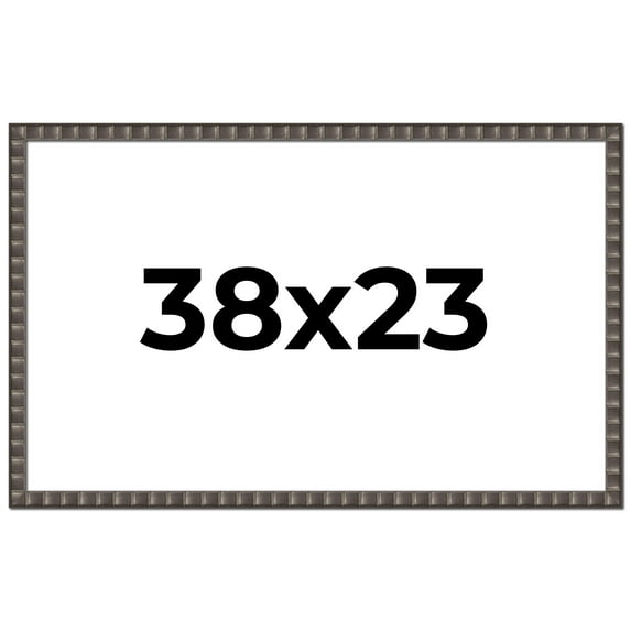 38x23 Frame Black Brown Chestnut Mosaic Solid Wood Picture Frame | 1.125 Inch Moulding Width |