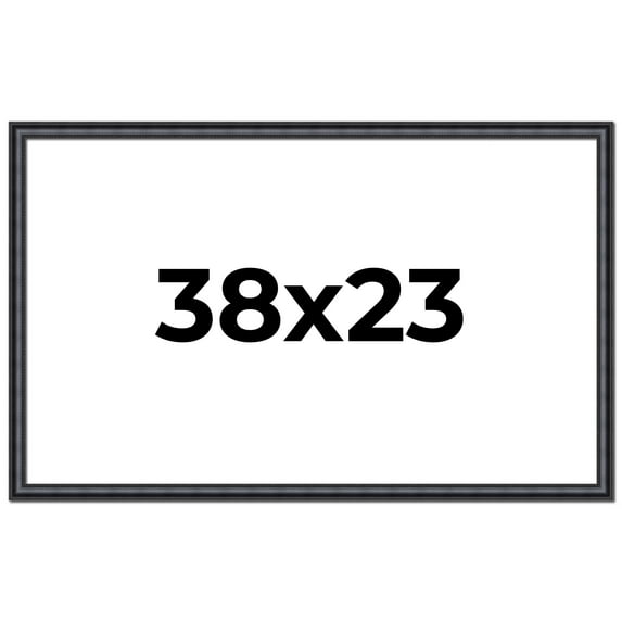 38x23 Frame Black Real Wood Picture Frame Width 1.25 inches | Interior Frame Depth 0.5 inches |