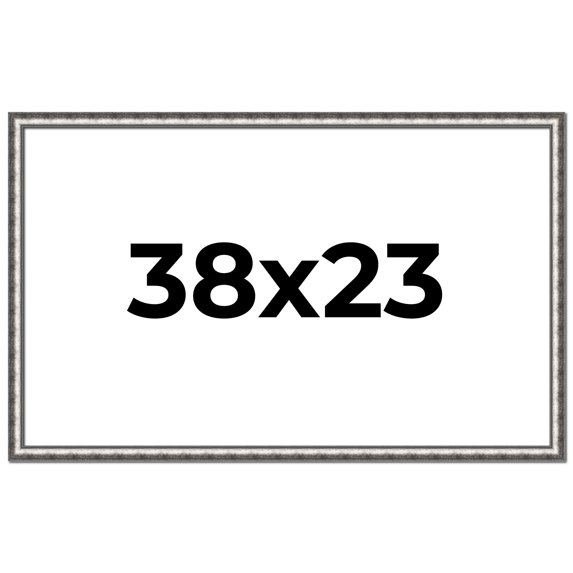 38x23 Frame Silver Real Wood Picture Frame Width 1.125 Inches | Interior Frame Depth 0.5 Inches |