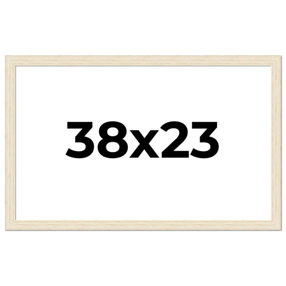 38x23 Frame White Barnwood Picture Frame - Modern Photo Frame Includes UV Acrylic Shatter Guard
