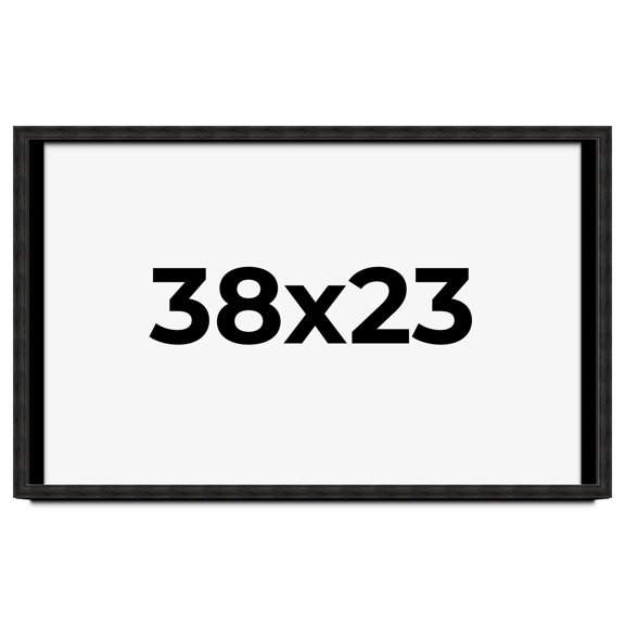 38x23 Shadow Box Black Rustic Barnwood Display Frame | 1.125 Inch Deep | 0.875 Inch Moulding Width