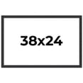 thumbnail image 1 of 38x24 Frame Black Real Wood Picture Frame Width 1.25 Inches | Interior Frame Depth 0.5 Inches |, 1 of 8