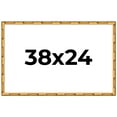thumbnail image 1 of 38x24 Frame Gold Bamboo Picture Frame - Complete Modern Photo Frame Includes UV Acrylic Shatter, 1 of 8