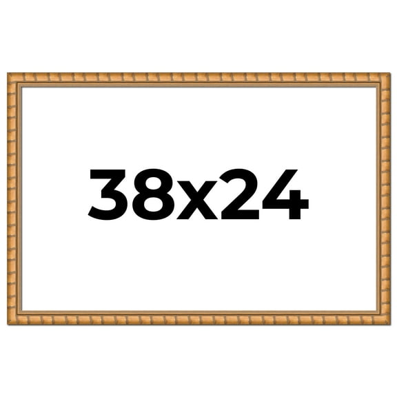 38x24 Frame Gold Real Wood Picture Frame Width 1.5 inches | Interior Frame Depth 0.5 inches |