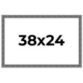 thumbnail image 1 of 38x24 Frame Silver Black Rustic Sonoma Solid Wood Picture Frame | 1.5 Inch Moulding Width |, 1 of 8