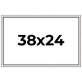 thumbnail image 1 of 38x24 Frame Silver Real Wood Picture Frame Width 1.25 Inches | Interior Frame Depth 0.5 Inches |, 1 of 8