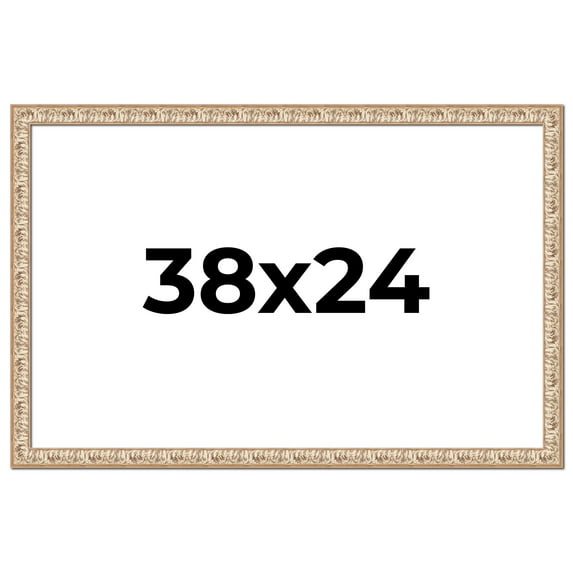 38x24 Frame White Real Wood Picture Frame Width 1.5 inches | Interior Frame Depth 0.5 inches |