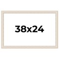thumbnail image 1 of 38x24 Frame White Real Wood Picture Frame Width 1.75 inches | Interior Frame Depth 0.5 inches |, 1 of 8