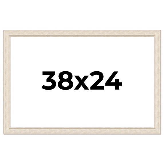 38x24 Frame White Real Wood Picture Frame Width 1.75 inches | Interior Frame Depth 0.5 inches |