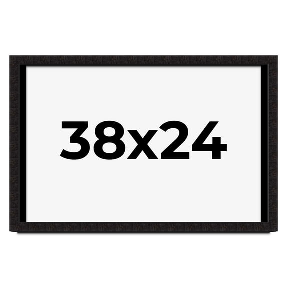 38x24 Shadow Box Black Solid Wood Display Picture Frame | 1 Inch Rabbet Depth | | 1.375 Inch