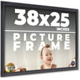 thumbnail image 1 of 38x25 Frame Black Passaggi Solid Wood Picture Frame Width 1.5 Inches | Interior Depth 0.5 Inches |, 1 of 8
