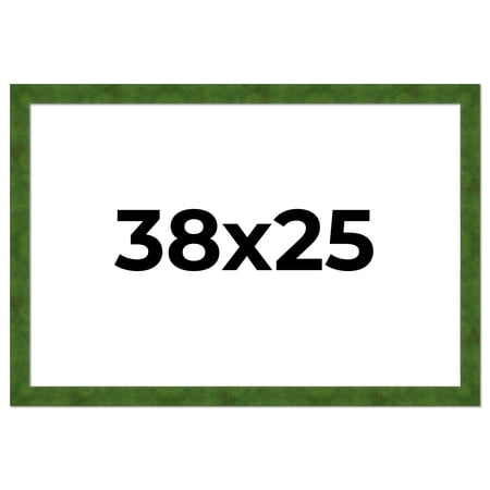 38x25 Frame Green Burl Solid Wood Picture Frame | 1.75 Inches Moulding Width | Interior Frame Depth