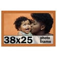 thumbnail image 1 of 38x25 Frame Honey Pecan Brown Picture Frame - Modern Photo Frame Includes UV Acrylic Shatter Guard, 1 of 8