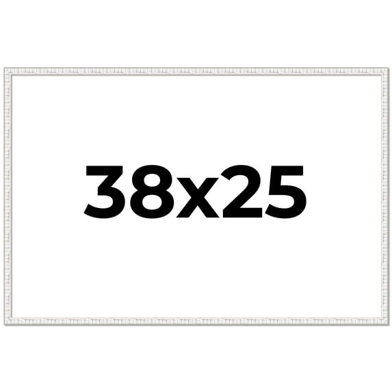 38x25 Frame White Real Wood Picture Frame Width 0.75 inches | Interior Frame Depth 0.5 inches |
