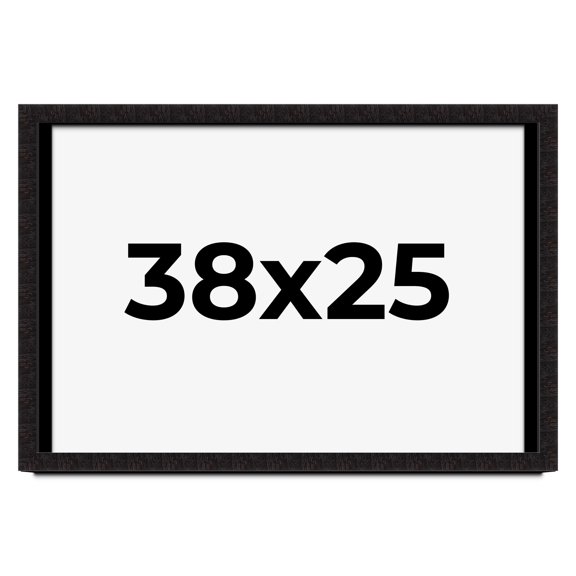 38x25 Shadow Box Black Solid Wood Display Picture Frame | 1 Inch Rabbet Depth | | 1.375 Inch