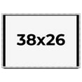 thumbnail image 1 of 38x26 Frame Brushed Silver Solid Wood Picture Frame | 0.75 Inch Moulding Width | Rabbet Depth 0.75, 1 of 5