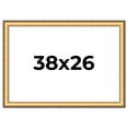 thumbnail image 1 of 38x26 Frame Gold Plein Aire Solid Wood Picture Frame Width 2 Inches | Interior Frame Depth 0.5, 1 of 8