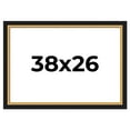 thumbnail image 1 of 38x26 Frame Gold Real Wood Picture Frame Width 2.25 Inches | Interior Frame Depth 0.5 Inches |, 1 of 8