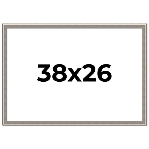 38x26 Frame Grey Real Wood Picture Frame Width 1.25 inches | Interior Frame Depth 0.5 inches | Hans