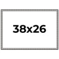 thumbnail image 1 of 38x26 Frame Silver Real Wood Picture Frame Width 1.125 Inches | Interior Frame Depth 0.5 Inches |, 1 of 8