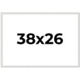thumbnail image 1 of 38x26 Frame White Real Wood Picture Frame Width 0.75 inches | Interior Frame Depth 0.5 inches |, 1 of 8
