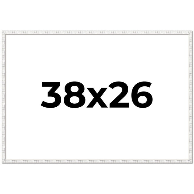 38x26 Frame White Real Wood Picture Frame Width 0.75 inches | Interior Frame Depth 0.5 inches |