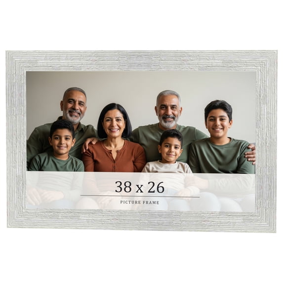 38x26 Frame White Real Wood Picture Frame Width 1.5 inches | Interior Frame Depth 0.5 inches | Barn