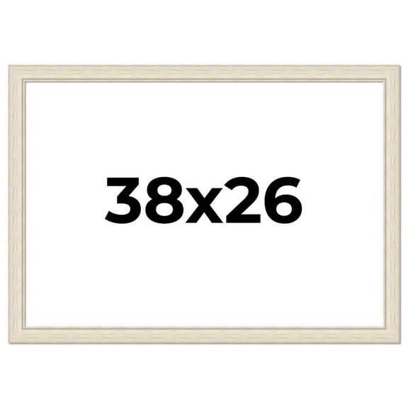 38x26 Frame White Real Wood Picture Frame Width 1.75 inches | Interior Frame Depth 0.5 inches |