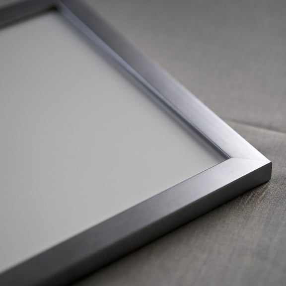 38x26 Silver Wood Picture Frame - UV Acrylic, Foam Board Backing, Hanging Hardware