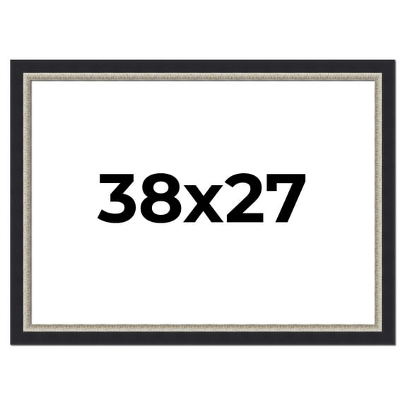 38x27 Frame Black Real Wood Picture Frame Width 2.25 Inches | Interior Frame Depth 0.5 Inches |