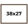 thumbnail image 1 of 38x27 Frame Brown Farmhouse Solid Wood Picture Frame Width 1.5 Inches | Interior Frame Depth 0.5, 1 of 8
