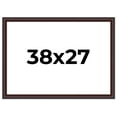 thumbnail image 1 of 38x27 Frame Brown Round Mahogany Solid Wood Picture Frame | 1.625 Inch Moulding Width | with UV, 1 of 8