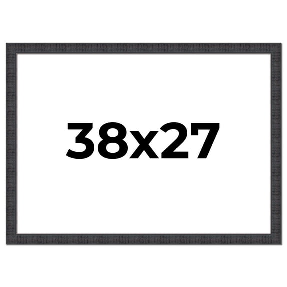 38x27 Frame Brown Rustic Solid Wood Picture Frame 1.5 Inches Wide | Interior Frame Depth 0.5 Inches