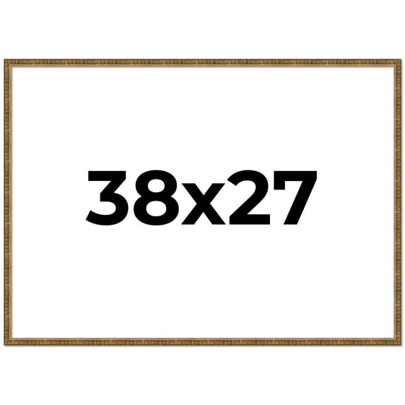 38x27 Frame Gold Picture Frame - Complete Modern Photo Frame Includes UV Acrylic Shatter Guard