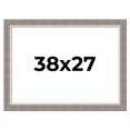 thumbnail image 1 of 38x27 Frame Grey Real Wood Picture Frame Width 2.75 Inches | Interior Frame Depth 0.5 Inches |, 1 of 8