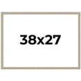 thumbnail image 1 of 38x27 Frame Grey Solid Wood Picture Frame Width 1 Inches | Interior Frame Depth 0.5 Inches |, 1 of 8