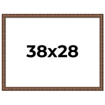 38x28 Dark Brown Bamboo Real Wood Picture Frame Width 1.5 inches | Interior Frame Depth 0.5 inches