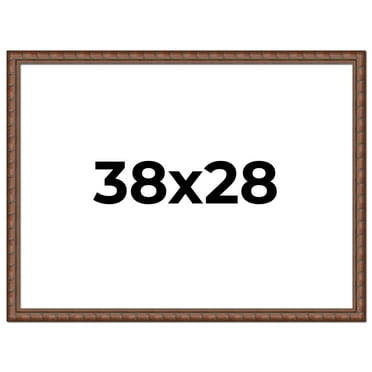 38x28 Dark Brown Bamboo Real Wood Picture Frame Width 1.5 inches | Interior Frame Depth 0.5 inches