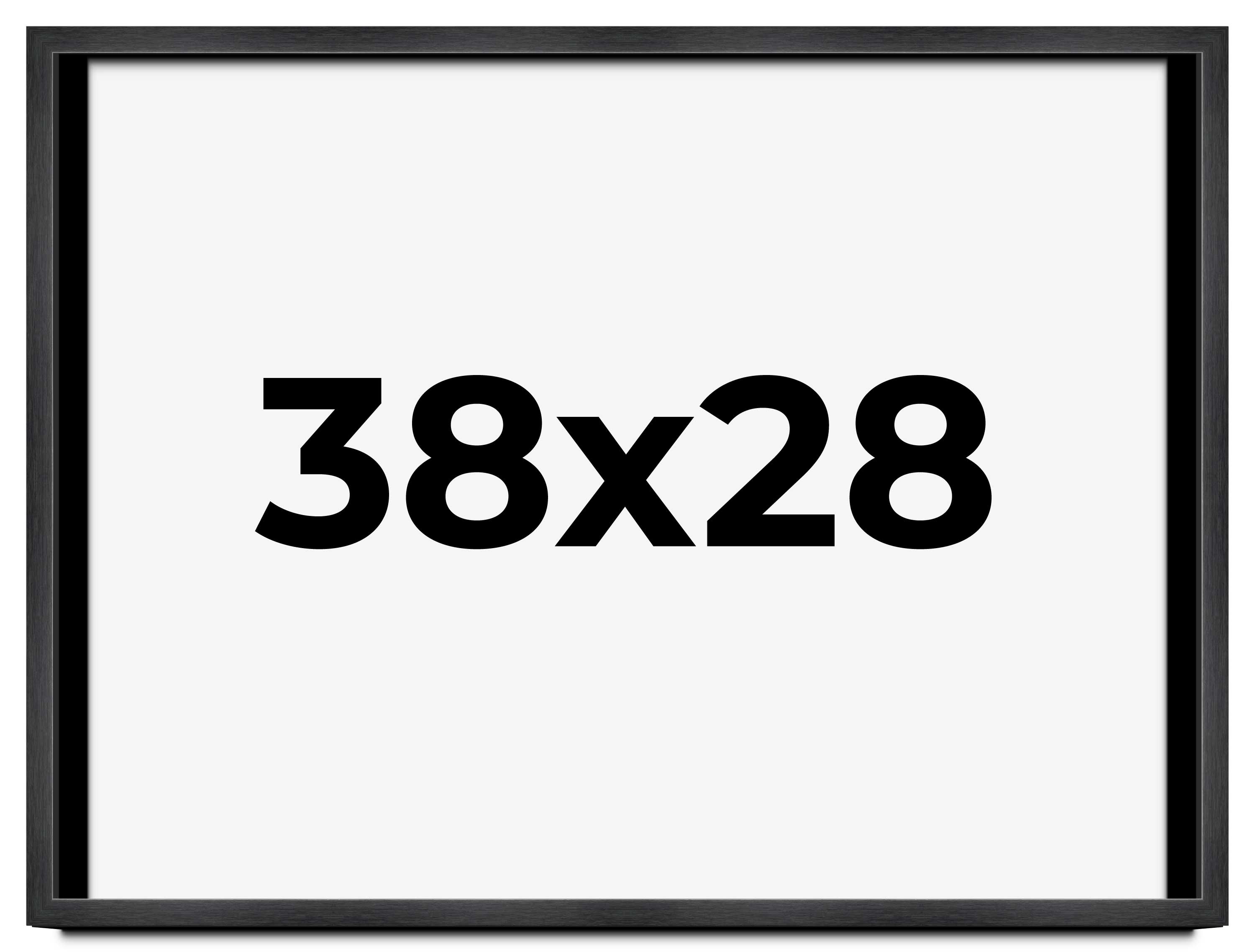 38x28 Frame Black Charcoal Grey Wood Textured Picture Frame | 0.75 Inch ...