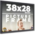 thumbnail image 1 of 38x28 Frame Black Passaggi Solid Wood Picture Frame Width 1.5 Inches | Interior Depth 0.5 Inches |, 1 of 8
