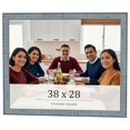 thumbnail image 1 of 38x28 Frame Blue Scuffed Farm Board Solid Wood Picture Frame Width 0.75 Inches | Interior Depth 0.5, 1 of 8