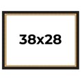 thumbnail image 1 of 38x28 Frame Gold Real Wood Picture Frame Width 2.25 Inches | Interior Frame Depth 0.5 Inches |, 1 of 8