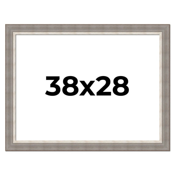 38x28 Frame Grey Real Wood Picture Frame Width 2.75 Inches | Interior Frame Depth 0.5 Inches |