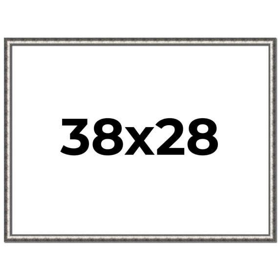 38x28 Frame Silver Real Wood Picture Frame Width 1.125 Inches | Interior Frame Depth 0.5 Inches |