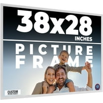 38x28 Frame White Real Wood Picture Frame Width 0.75 inches | Interior Frame Depth 0.5 inches |